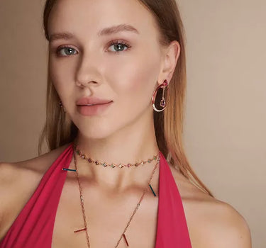 Opposite renkli choker